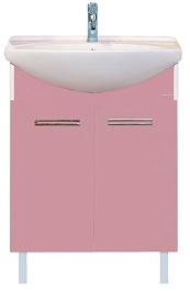 Misty Тумба с раковиной Джулия 65 розовая – фотография-1