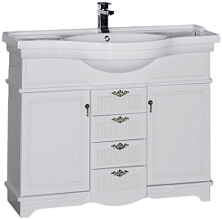 Aquanet Тумба с раковиной "Луис 100" белая (172697) – фотография-1