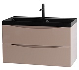 BelBagno Тумба с раковиной Marino 80 подвесная Capucino Lucido с раковиной 80/45 ART-AST-NERO