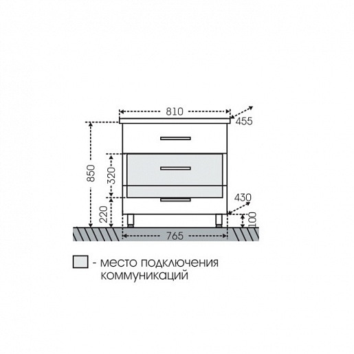СанТа Мебель для ванной Виктория 80 М напольная – картинка-9