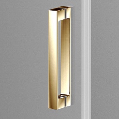 Vincea Душевой уголок Alpha 140x80 VSR-3AL8014CLG профиль брашированное золото стекло прозрачное – фотография-3