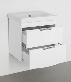 Style Line Тумба с раковиной Жасмин-2 60 Люкс белая – фотография-9