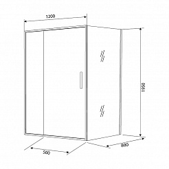 Excellent Душевой уголок Inox 120x80 L – фотография-3