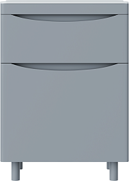 Vivon Тумба под раковину Ostin 60 напольная серая матовая – фотография-1