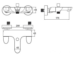 Iddis Смеситель Persey PERSB00i02 для ванны – фотография-2