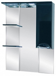 Misty Зеркальный шкаф Жасмин 75 R черный, эмаль – фотография-1