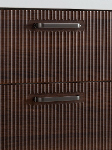 BelBagno Тумба с раковиной Due 60 подвесная Noce ручки Матовый тёмный никель – картинка-3