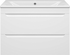 Misty Тумба под раковину Бриз 80 подвесная белая матовая – фотография-1