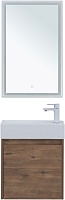 Aquanet Мебель для ванной Nova Lite 50 подвесная дуб рустикальный