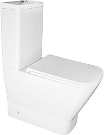 Azario Унитаз-компакт Joy AZ-2168-UQ3 безободковый с бачком с сиденьем микролифт белый – фотография-1