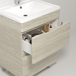 Водолей Мебель для ванной Adel 80 ореховый дубослив светлый – фотография-3