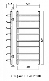 Domoterm Полотенцесушитель Стефано П8 400*800 – фотография-4