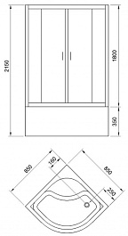 Royal Bath Душевая кабина Fato 85/85 RB85CK-М-BL – фотография-3
