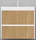 Velvex Мебель для ванной подвесная Klaufs 80 белая/дерево, 2 ящика – фотография-12