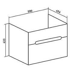 Runo Мебель для ванной Парма 60 подвесная – фотография-12