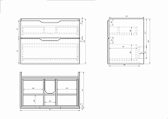 Dreja Тумба с раковиной Q 80 подвесная – фотография-3