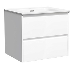 Sancos Тумба с раковиной Libra 60 белый глянец раковина Element 61 CN7001 – фотография-1