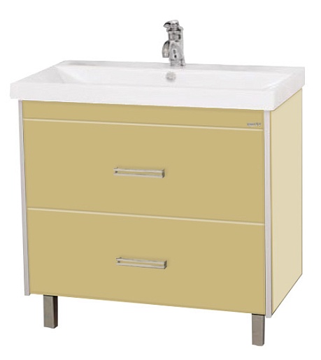 Misty Тумба для умывальника Джулия 90 QVATRO 2 ящика бежевая – фото, картинка, фотография-1