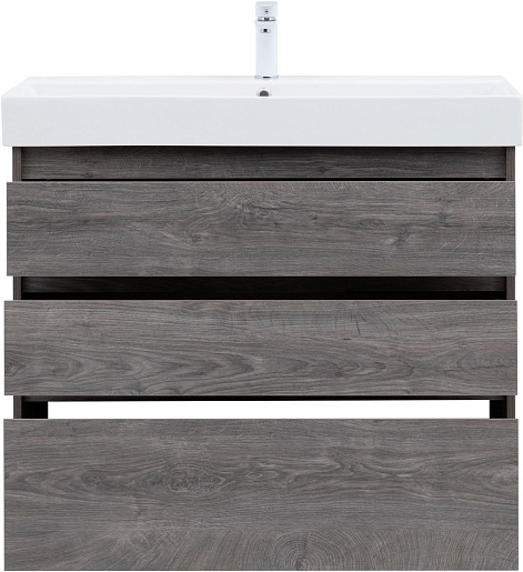 Aquanet Тумба с раковиной Nova Lite 100 дуб рошелье – картинка-7