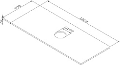 Am.Pm Столешница Func 120x50 белая глянцевая – фотография-3