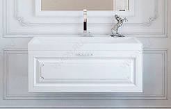 Aqwella Тумба с раковиной Империя 100 белый глянец – фотография-4