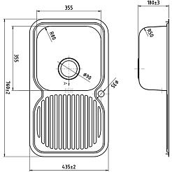 Iddis Мойка из нержавеющей стали Strit STR76PRi77 полированная – фотография-3