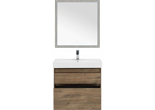 Aquanet Тумба с раковиной Nova Lite 75 2 ящика, дуб рустикальный – картинка-5