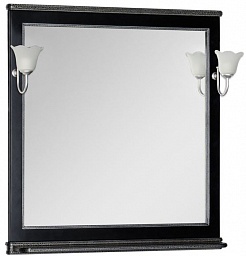 Aquanet Зеркало Валенса 90 черный краколет/серебро (180140) – фотография-1