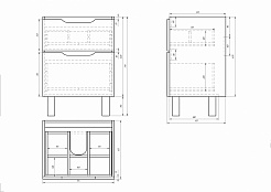 Dreja Тумба с раковиной Q Plus 60 напольная – фотография-3