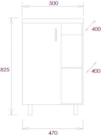 Onika Тумба под раковину Тимбер 50 L серая матовая/дуб сонома – фотография-4