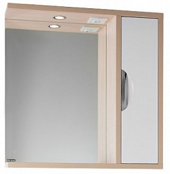 Водолей Зеркальный шкаф "Габи 75" R белый/дуб – фотография-1