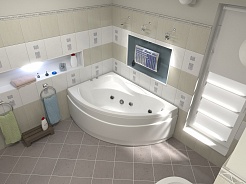 Bas Акриловая ванна Вектра 150x90 L с гидромассажем – фотография-3