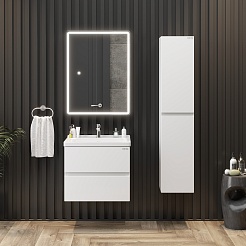 Onika Тумба с раковиной Эвада 70 подвесная белая – фотография-11