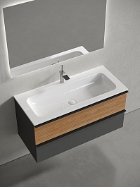 Sancos Тумба с раковиной Delta 100 дуб красный/графит раковина Grace 101 CN7013 – фотография-2