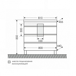 СанТа Мебель для ванной Марс 80 напольная – фотография-2