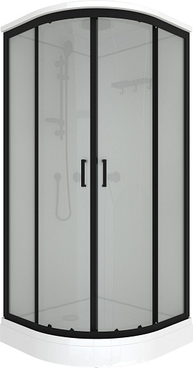 Triton Душевая кабина Прайм-Блэк-Вельвет 90x90 А – фотография-2