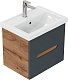 Onika Тумба под раковину Айленд 50 подвесная графит/дуб крафт – картинка-12