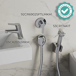Paini Смеситель для раковины Bios 05CR205LMKM без донного клапана, хром (CR) – фотография-7