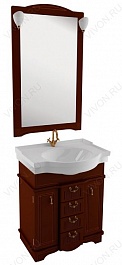 Aquanet Зеркало для ванной "Луис 70" темный орех (173215) – фотография-2