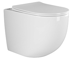 Ceramicanova Напольный приставной унитаз Mia Rimless CN1810 белый – фотография-1