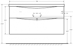 BelBagno Тумба под раковину Marino-H60 120 подвесная Rovere Moro – фотография-12