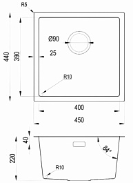Hoffger Мойка для кухни 4544 Satin – фотография-3