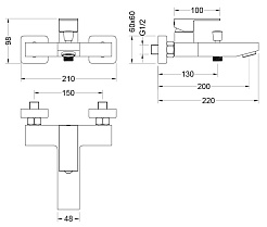 Aquatek Смеситель для душа и ванны Либра AQ1640MB матовый черный – фотография-5
