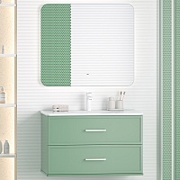 Brevita Мебель для ванной Verde 90 подвесная зеленая