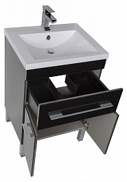 Aquanet Мебель для ванной "Верона 58" черная напольная (230309) – фотография-5