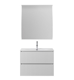 BelBagno Тумба с раковиной Uno mini 90 подвесная Bianco Opaco с раковиной BB-8099-3-90 – фотография-12
