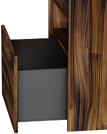 Am.Pm Тумба с раковиной Func 60 подвесная темное дерево – фотография-7