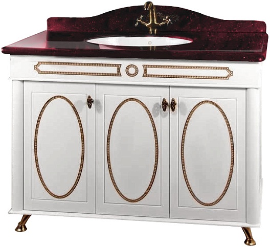 Водолей Тумба с раковиной "Анжелика 120" F-1 красная – фото-1