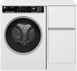 Misty Тумба с раковиной под стиральную машину Ингрид 100 R белая – фотография-1