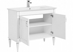 Aquanet Комплект мебели Селена 105 (2 дверцы), белая/патина серебро – фотография-7